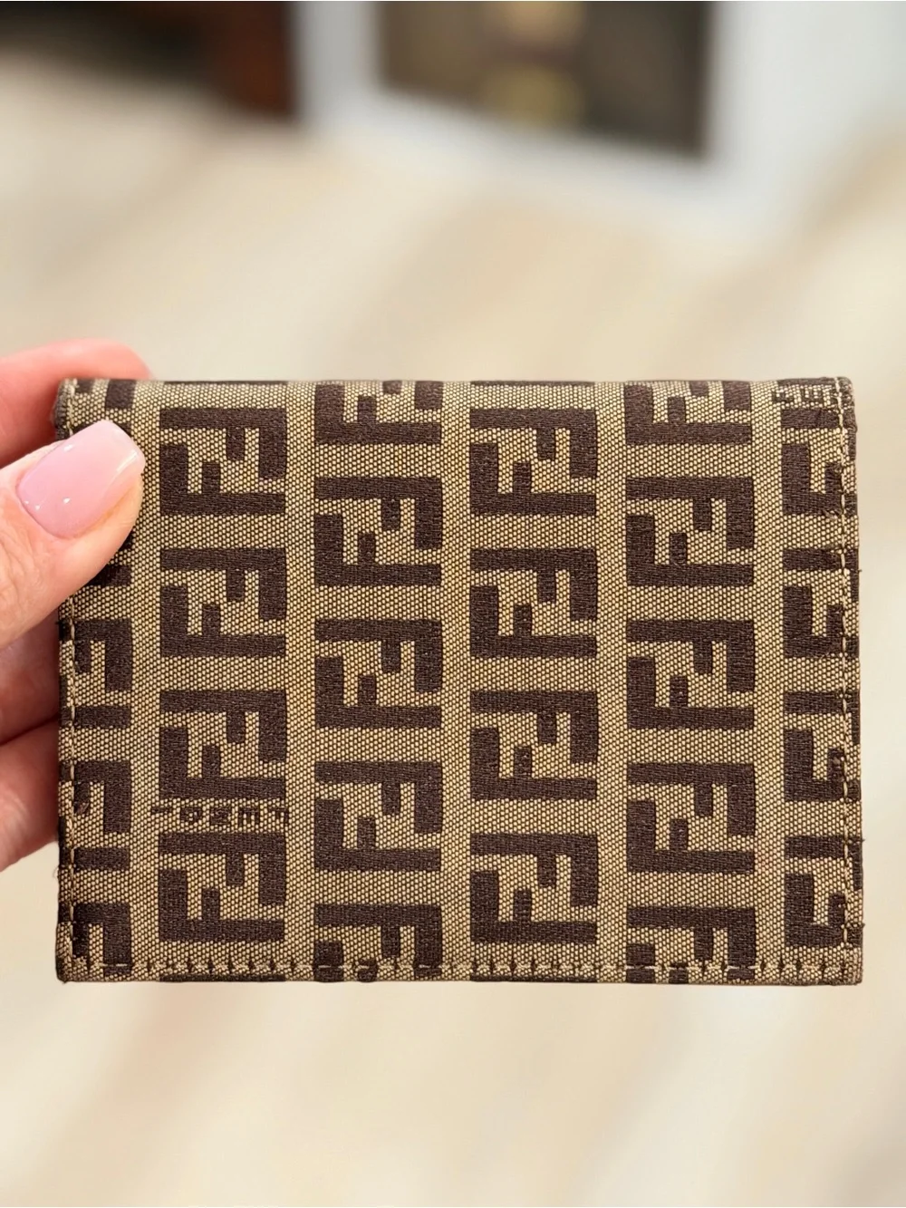 Fendi  Brown Monogram FF Canvas Bifold Wallet ⭐️
